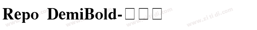 Repo DemiBold字体转换